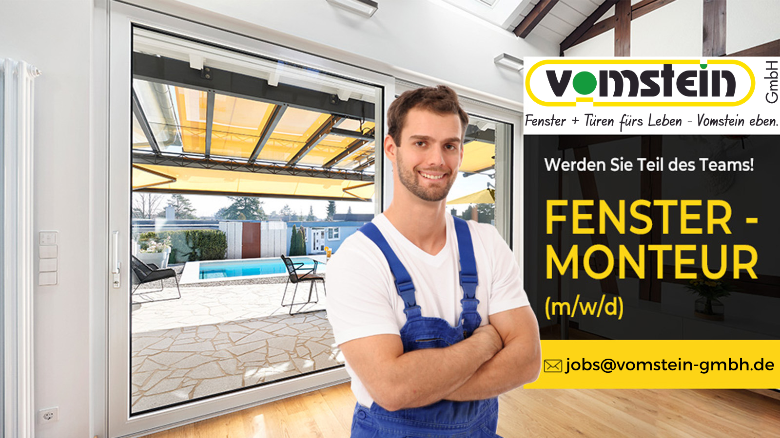 Fenstermonteur mwd Stellenanzeige Jobs Vomstein GmbH